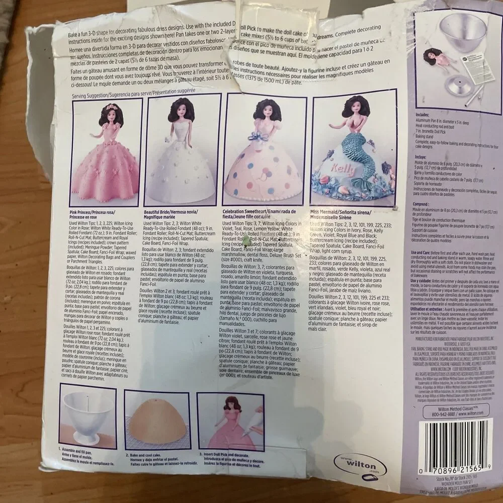 Wilton Doll Wonder Mold Cake Pan Set Never Used But Box Damaged No Instructions